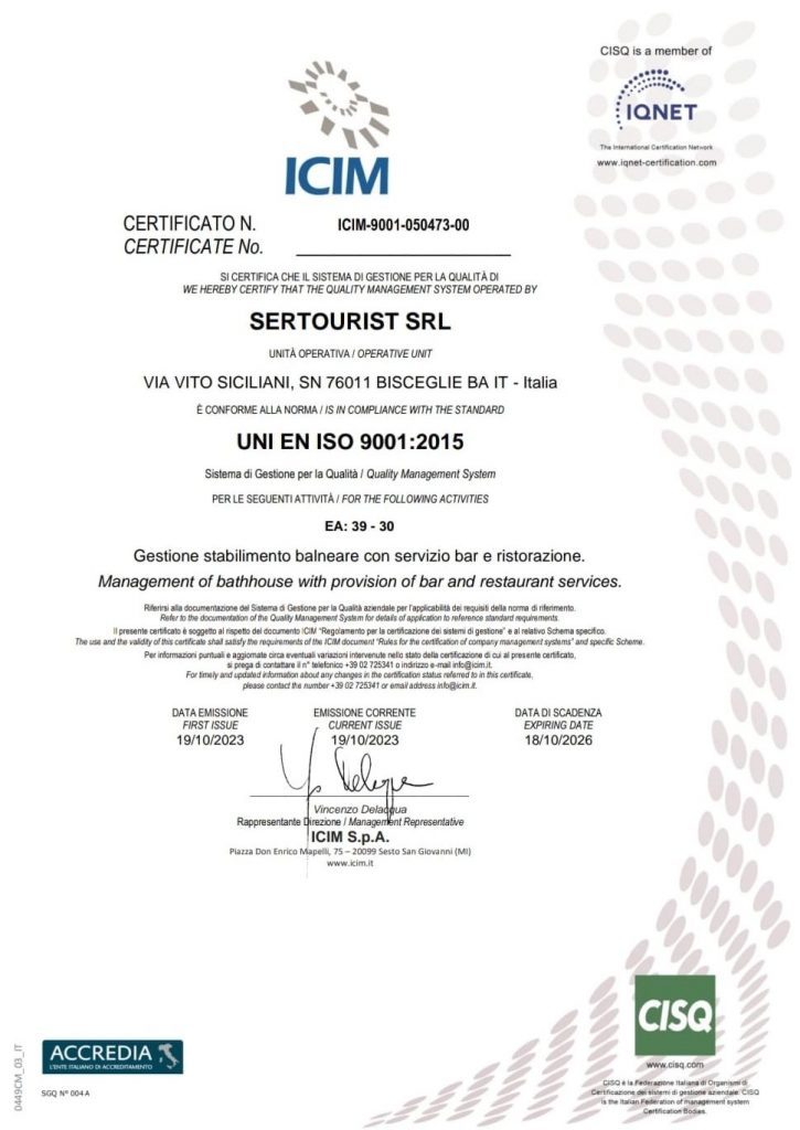 Certificazione UNI EN ISO 9001:2015 Tuka